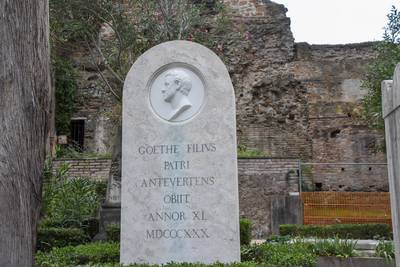 Das restaurierte Grabmal August von Goethes in Rom
