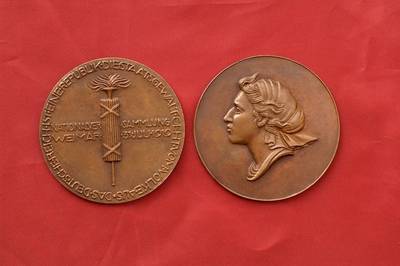 Medaille, Bronzeguss, 1919, Entwurf von Heinrich Wadere (1865-1950)