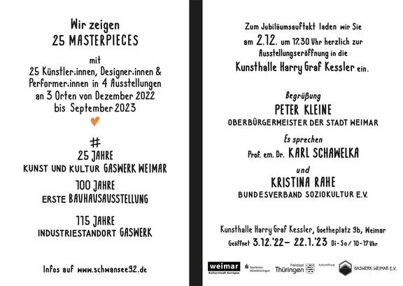 Gaswerk Weimar - Ausstellung zum 25. Jubiläum mit Absolventen der Bauhaus-Universität Weimar