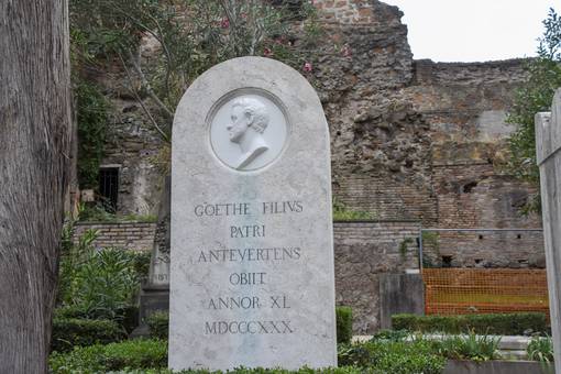 Das restaurierte Grabmal August von Goethes in Rom